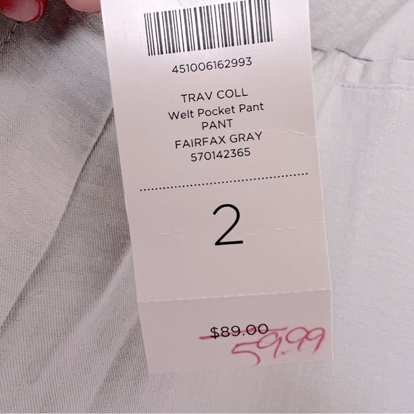 Travelers Collection Chico's Welt Pocket Long Pant Fairfax Gray Comfort Classic - Picture 5 of 12